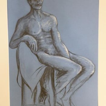 Картина под названием "Sur la chaise haute" - Pierre Feyeux, Подлинное произведение искусства, Масло