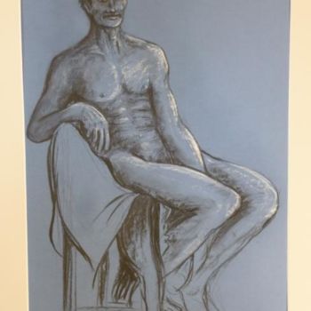 Painting titled "Sur la chaise haute" by Pierre Feyeux, Original Artwork, Oil