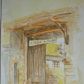 Peinture intitulée "Portail d'entrée du…" par Pierre Feyeux, Œuvre d'art originale, Huile