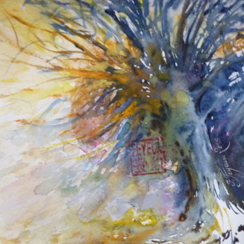 Painting titled "Vieil ORME" by Pierre Feyeux, Original Artwork, Watercolor