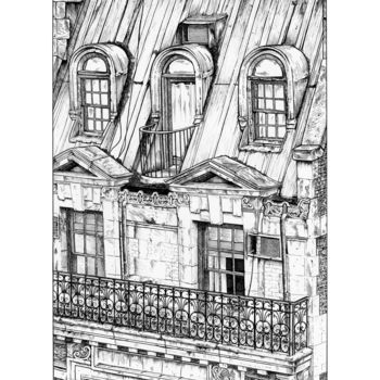 Рисунок под названием "Paris" - Pierre Girard, Подлинное произведение искусства, Чернила