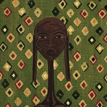 Schilderij getiteld "African lady 1" door Pierre Giusti, Origineel Kunstwerk