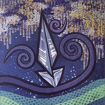 Painting titled "Sails and waves 7" by Pierre Giusti, Original Artwork