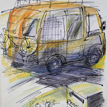 Pintura titulada "13 Camping car de L…" por Pierre Jean Delpeuc'H, Obra de arte original, Otro