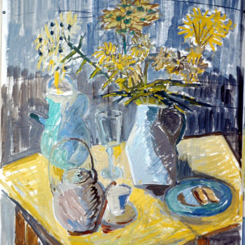 Peinture intitulée "2 bouquets de mimos…" par Pierre Jean Delpeuc'H, Œuvre d'art originale, Acrylique