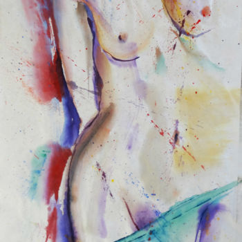 Ζωγραφική με τίτλο "nue en maillot" από Pierre Julia, Αυθεντικά έργα τέχνης, Άλλος