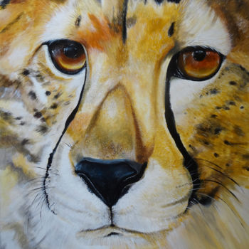 Pintura intitulada "guepard.jpg" por Pierre Julia, Obras de arte originais, Acrílico