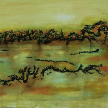 Painting titled "reflets de mangroves" by Pierre Kuentz, Original Artwork