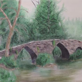 Painting titled "Le Pont" by Massabo, Original Artwork