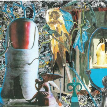 Collages intitolato "Pouces" da Pierrette Pejac Prophete, Opera d'arte originale, Collages Montato su Cartone