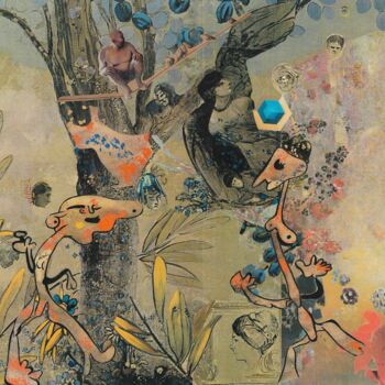 "Rêve" başlıklı Kolaj Pierrette Pejac Prophete tarafından, Orijinal sanat, Kolaj