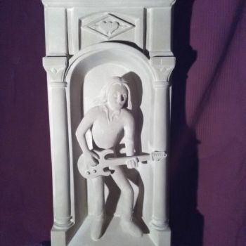 Skulptur mit dem Titel "Le guitariste." von Pierre Vexlard, Original-Kunstwerk