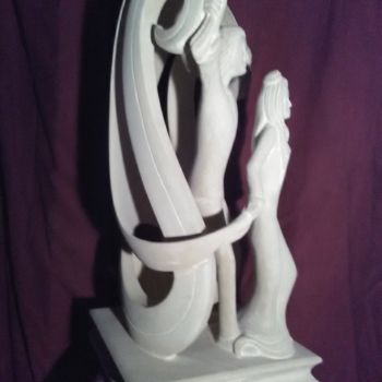 Sculpture titled "Le couple." by Pierre Vexlard, Original Artwork, Stone