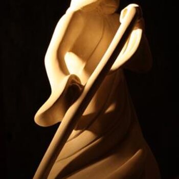 Sculptuur getiteld "la-mort-13.Ossement…" door Pierre Vexlard, Origineel Kunstwerk, Steen