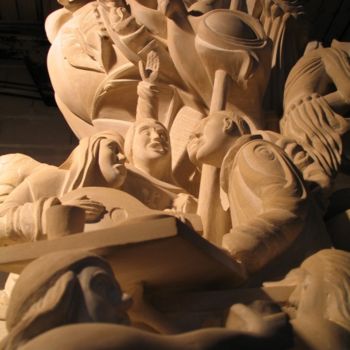 Escultura titulada "Détail nef des fous." por Pierre Vexlard, Obra de arte original