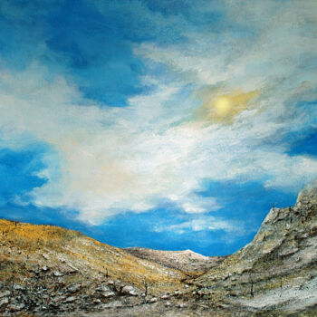 Peinture intitulée "la montagne" par Pierre Vogel, Œuvre d'art originale, Huile