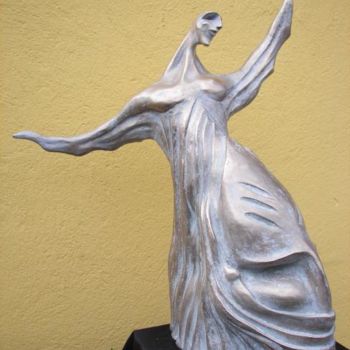 Sculpture intitulée "osservatore muto co…" par Mara Besacchi, Œuvre d'art originale