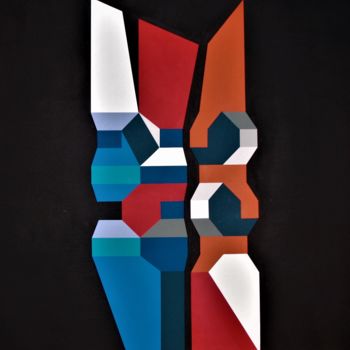Peinture intitulée "with three" par Piet Godderis, Œuvre d'art originale, Acrylique
