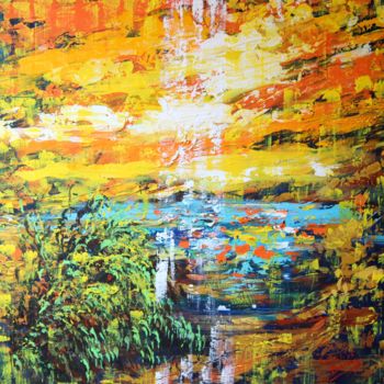 Pintura titulada "Riflessi al tramonto" por Pietra Barrasso, Obra de arte original, Acrílico