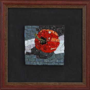 Escultura titulada "Mosaic art "Red and…" por Tatiana Fololeeva, Obra de arte original, Mosaico