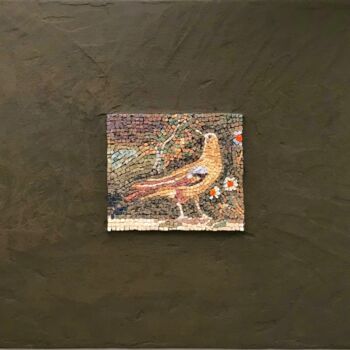 Escultura intitulada "Mosaic art "A bird…" por Tatiana Fololeeva, Obras de arte originais, Mosaico
