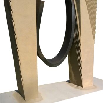 Sculptuur getiteld ""Equilibri"" door Pietro Luigi Cesarini, Origineel Kunstwerk, Zand