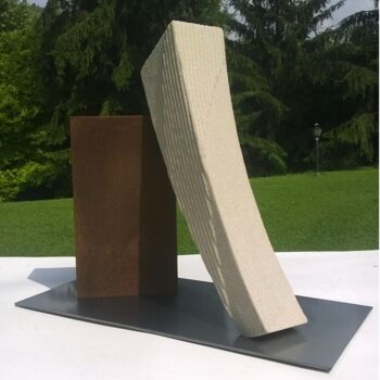 Escultura titulada ""Equilibres"" por Pietro Luigi Cesarini, Obra de arte original, Arena