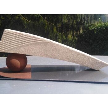 Sculpture intitulée ""Equilibrio"" par Pietro Luigi Cesarini, Œuvre d'art originale, Sable