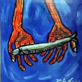 Peinture intitulée "Le mie mani sporche…" par Pietro Nicosia, Œuvre d'art originale