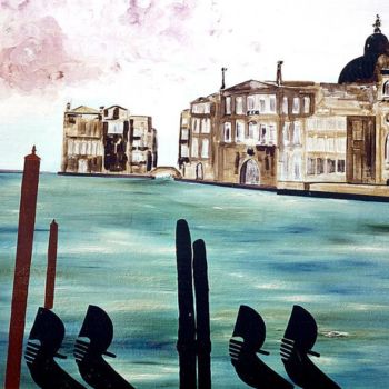 Pittura intitolato "Venezia" da Pietro Uguagliati, Opera d'arte originale, Olio