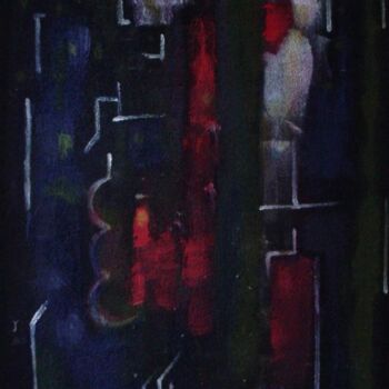 Painting titled "night" by Pietro Barone, Original Artwork