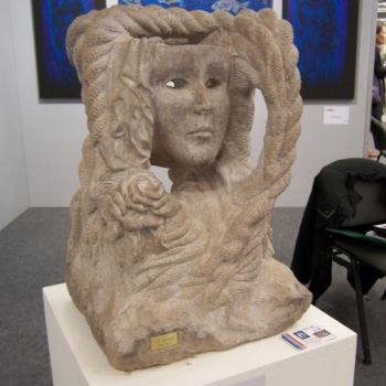 Sculpture titled "Omaggio Alla Sartig…" by P.Conte, Original Artwork, Stone
