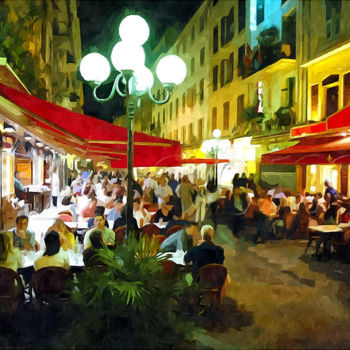Painting titled "Nice a soir" by Pietrofrance, Original Artwork