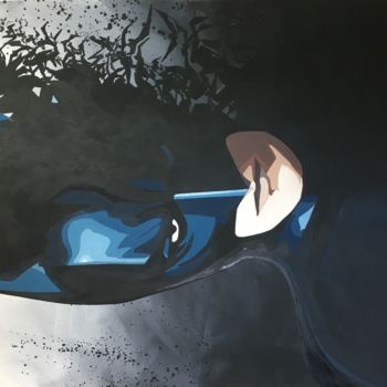 Painting titled "Batman" by Pietro Mari, Original Artwork, Acrylic