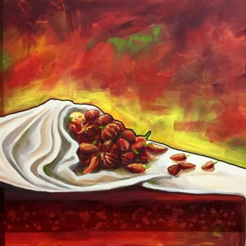 Peinture intitulée "Chilli peppers" par Pietro Mari, Œuvre d'art originale, Acrylique