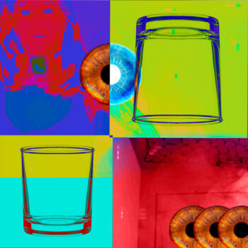 Digitale Kunst mit dem Titel "Glass" von Piggly Giggly, Original-Kunstwerk, Digitale Malerei
