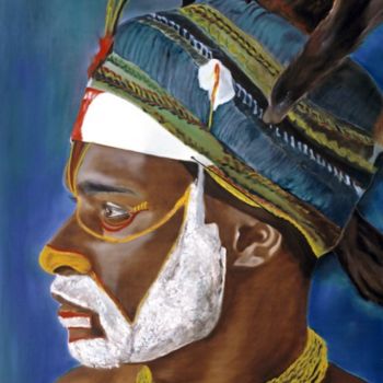 Pittura intitolato "Papua New Guinea Wa…" da Pila Cadena, Opera d'arte originale, Olio