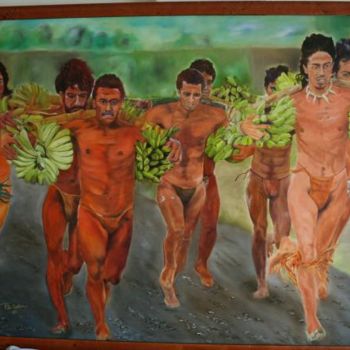 Pittura intitolato "Marathon Runners" da Pila Cadena, Opera d'arte originale
