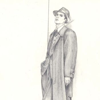 Drawing titled "Fashion Man -" by Pilar Agrelo Art Studio, Original Artwork, Pencil