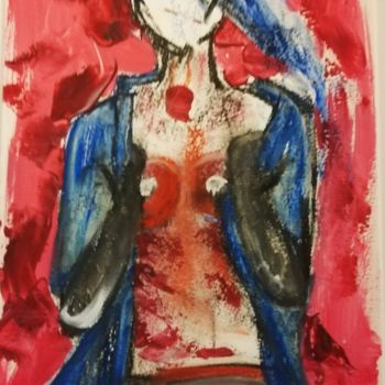 Painting titled "Señora con camisa" by Pilar Cotón, Original Artwork, Acrylic