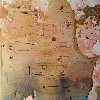 Peinture intitulée "Viola de ganda" par Pilar Xercavins, Œuvre d'art originale, Pigments