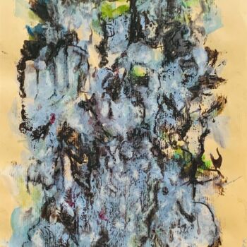 Peinture intitulée "Dans la tête de Bru…" par Pile, Œuvre d'art originale, Pastel