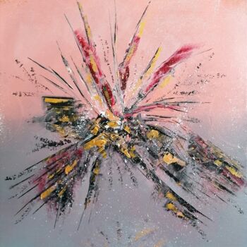 Peinture intitulée "Abstrait 4" par Pili Gaona, Œuvre d'art originale, Huile