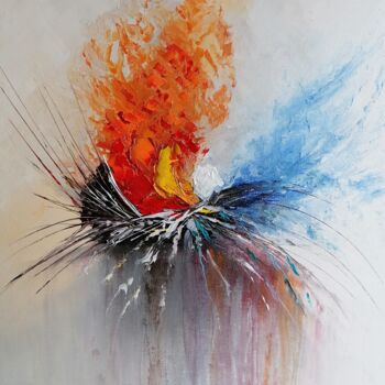 Painting titled "ABSTRAIT 6" by Pili Gaona, Original Artwork, Oil