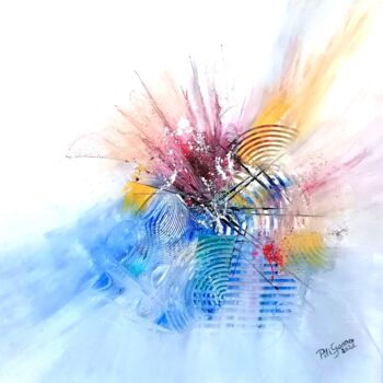 Картина под названием "ABSTRAIT 10" - Pili Gaona, Подлинное произведение искусства, Масло