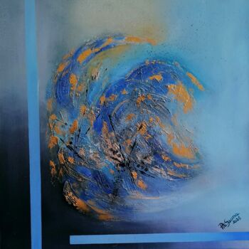 Painting titled "ABSTRAIT 11" by Pili Gaona, Original Artwork, Oil