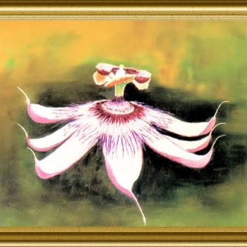 Malerei mit dem Titel "MBURUCUYA II" von Pili Gaona, Original-Kunstwerk, Öl