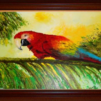 Painting titled "OISEAU" by Pili Gaona, Original Artwork