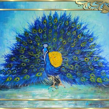 Ζωγραφική με τίτλο "BLUE REAL" από Pili Gaona, Αυθεντικά έργα τέχνης