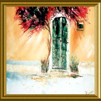 Painting titled "PORTE III" by Pili Gaona, Original Artwork, Oil